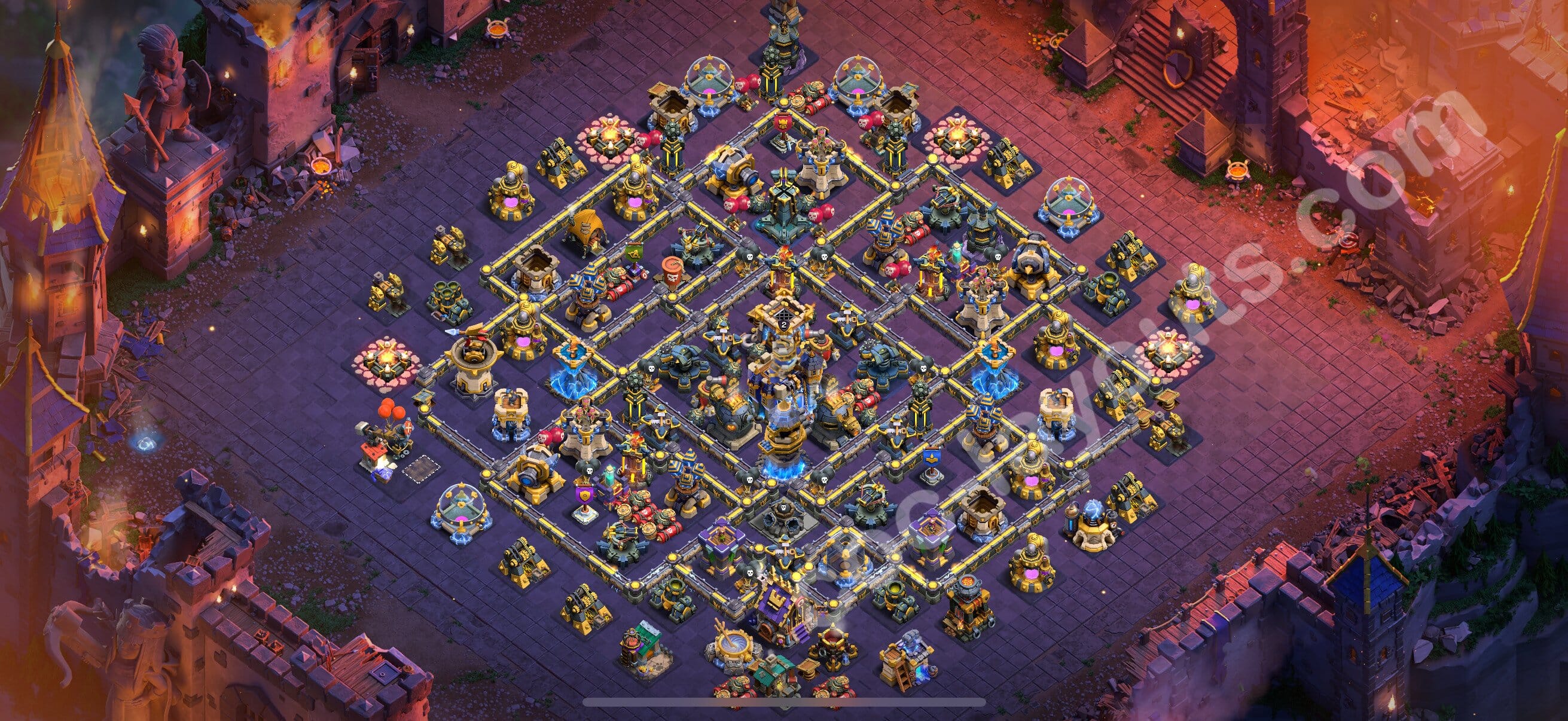 TH18 Trophy Layout 9 -  base layout with copy link for Clash of Clans 2026