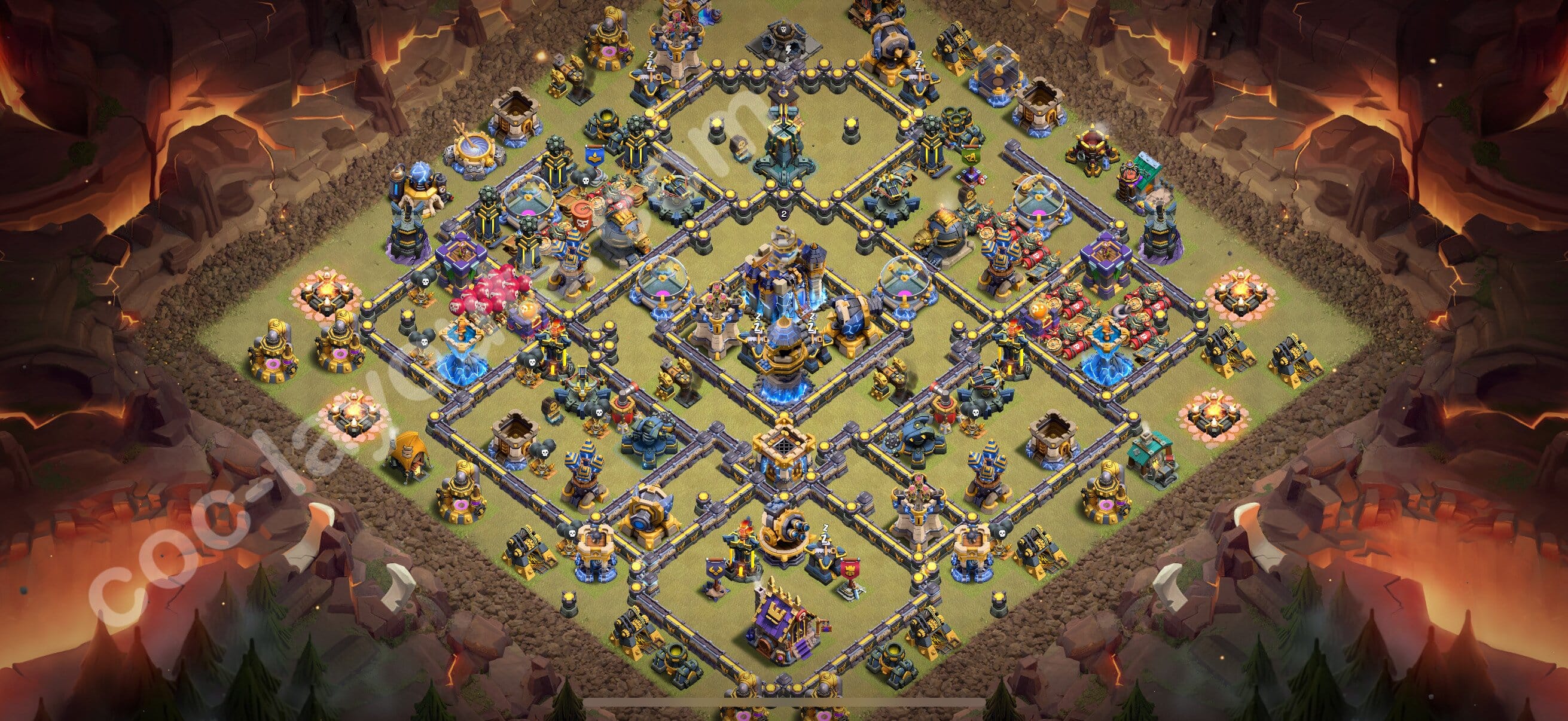TH18 Trophy Layout 11 -  base layout with copy link for Clash of Clans 2026