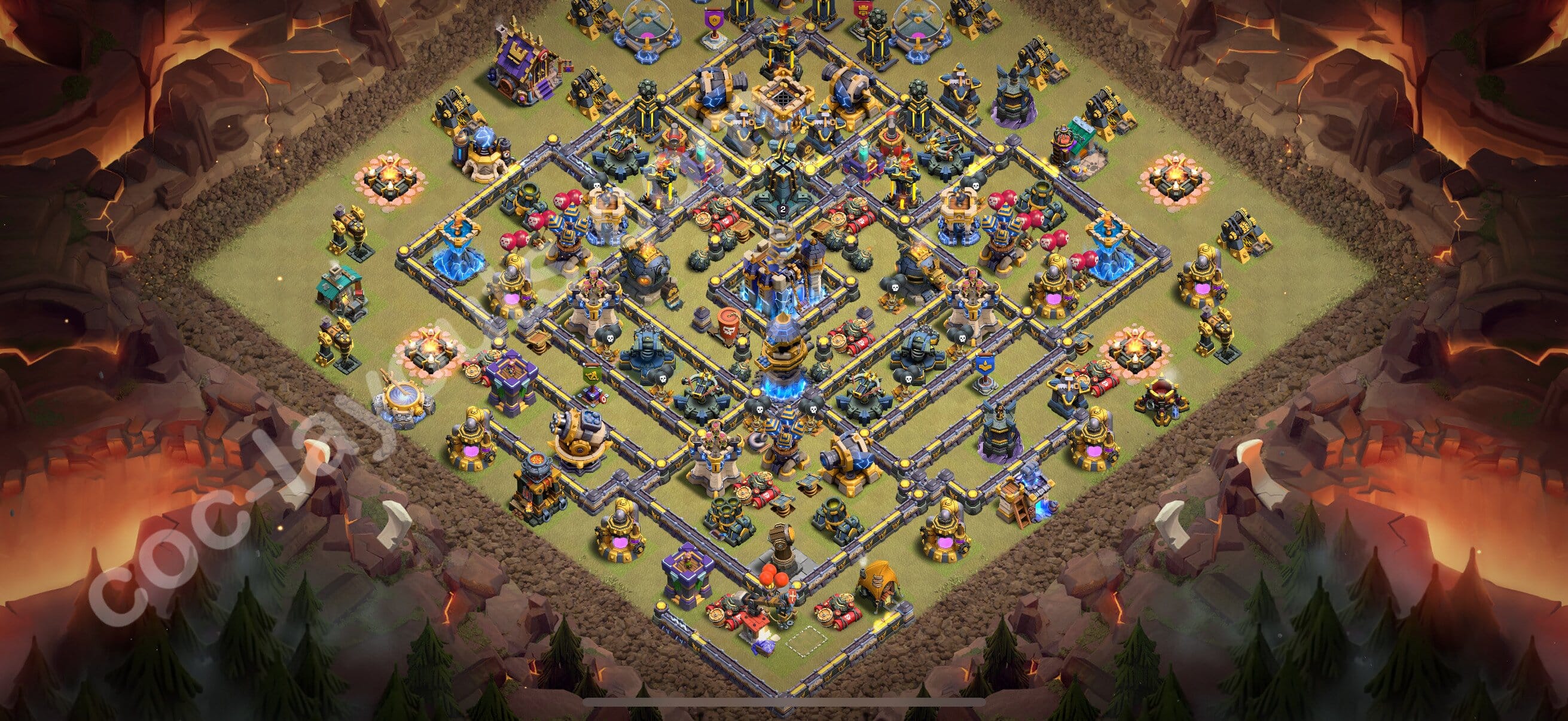 TH18 Trophy Layout 16 -  base layout with copy link for Clash of Clans 2026