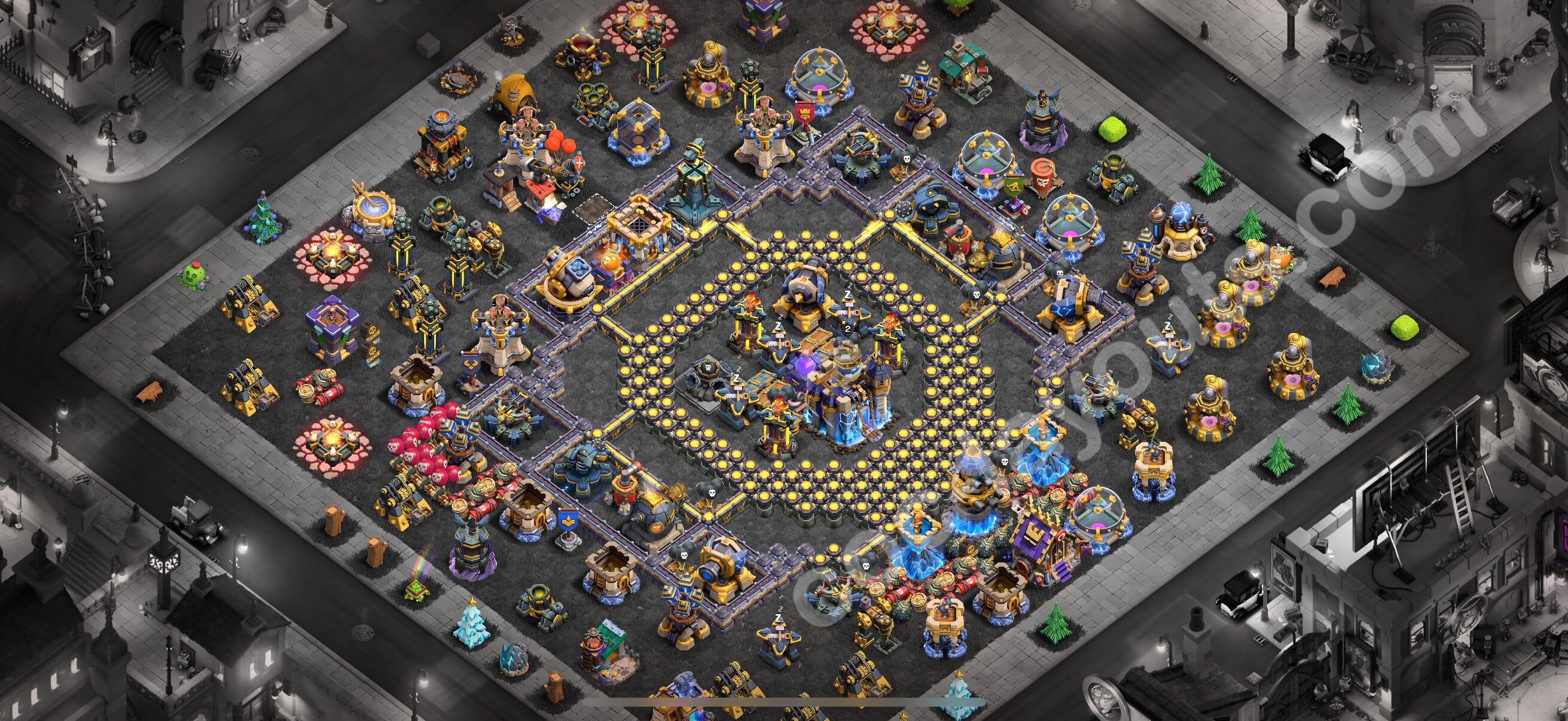 TH18 Trophy Layout 23 -  base layout with copy link for Clash of Clans 2026