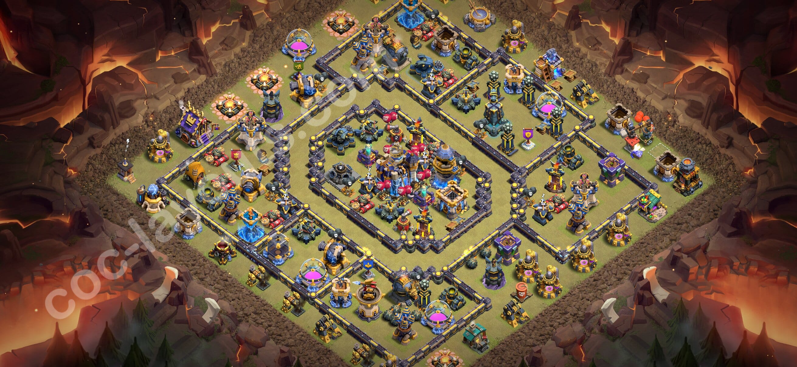 TH18 Trophy Layout 24 -  base layout with copy link for Clash of Clans 2026