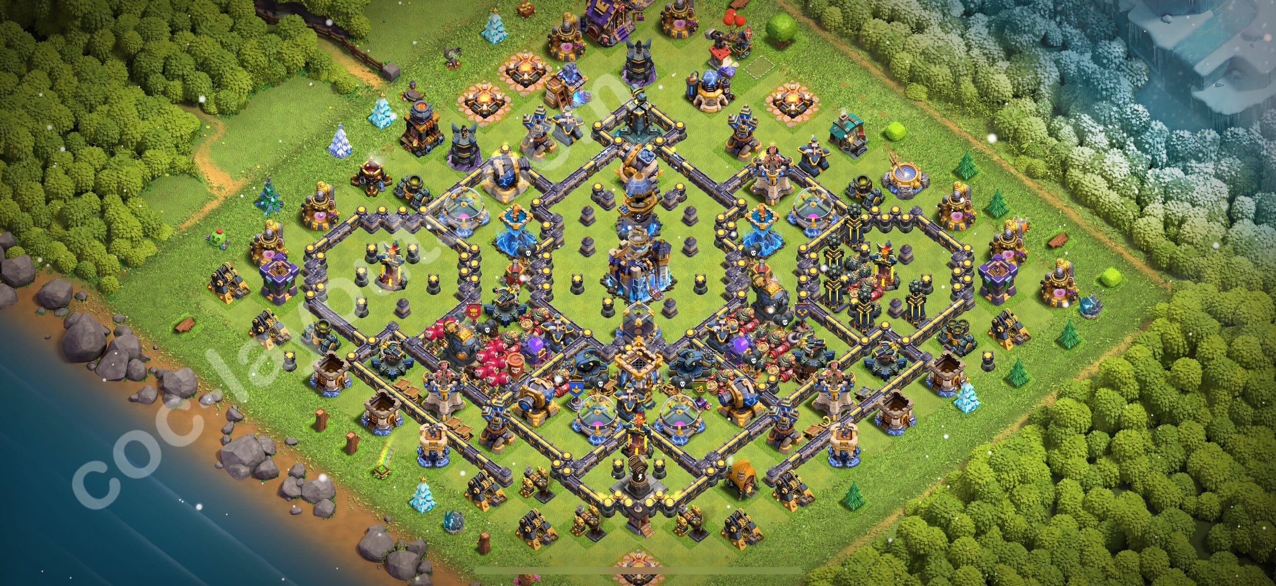TH18 Trophy Layout 26 -  base layout with copy link for Clash of Clans 2026