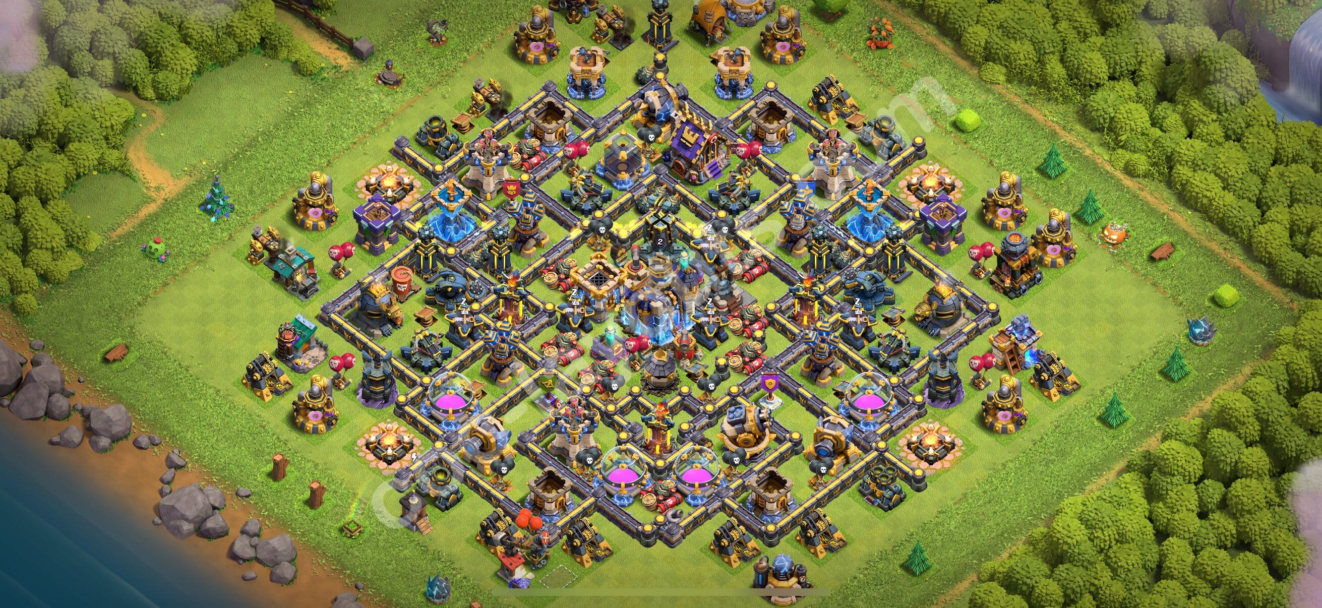 TH18 Trophy Layout 30 -  base layout with copy link for Clash of Clans 2026