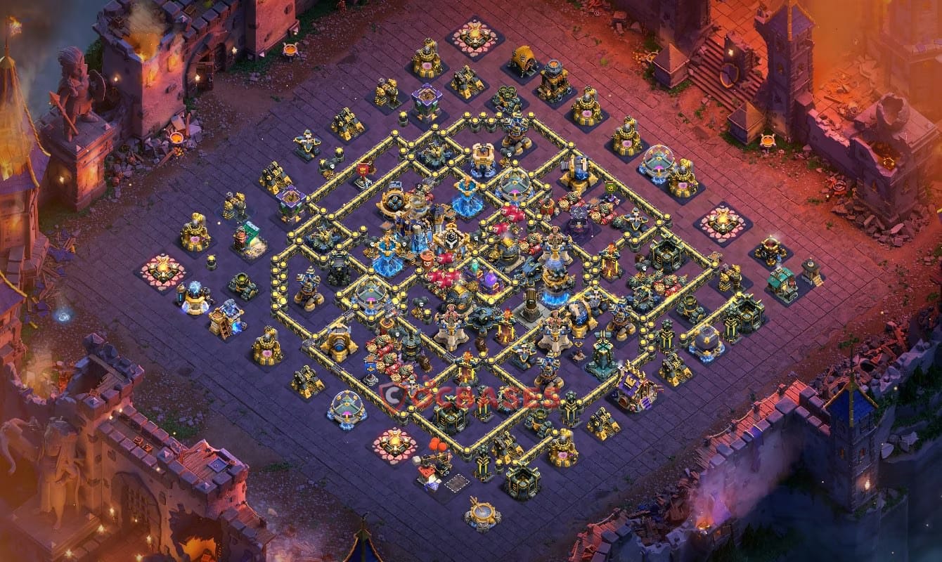 TH18 War Layout 26 -  base layout with copy link for Clash of Clans 2026