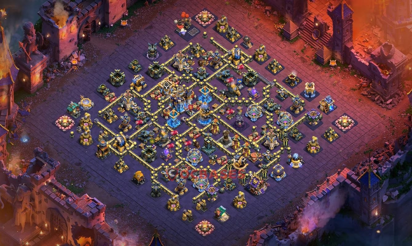 TH18 War Layout 27 -  base layout with copy link for Clash of Clans 2026