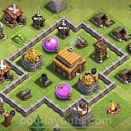 TH3 Defense Layout 1 - Defense, Beginner base layout with copy link for Clash of Clans 2026