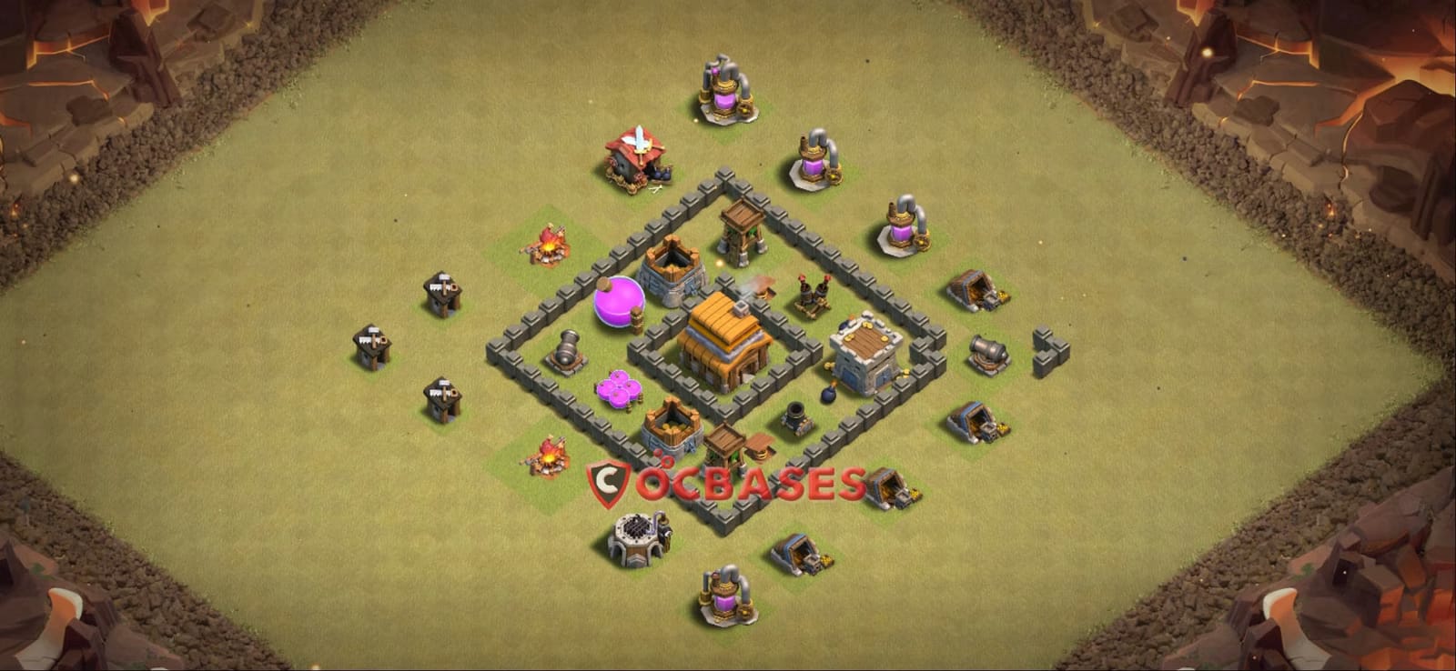 TH4 Cwl Layout 19 - #cwl, #anti 3 stars base layout with copy link for Clash of Clans 2026