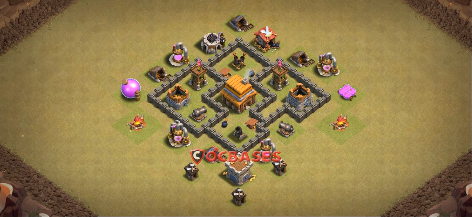 TH4 Cwl Layout 20 - #cwl, #anti 3 stars base layout with copy link for Clash of Clans 2026