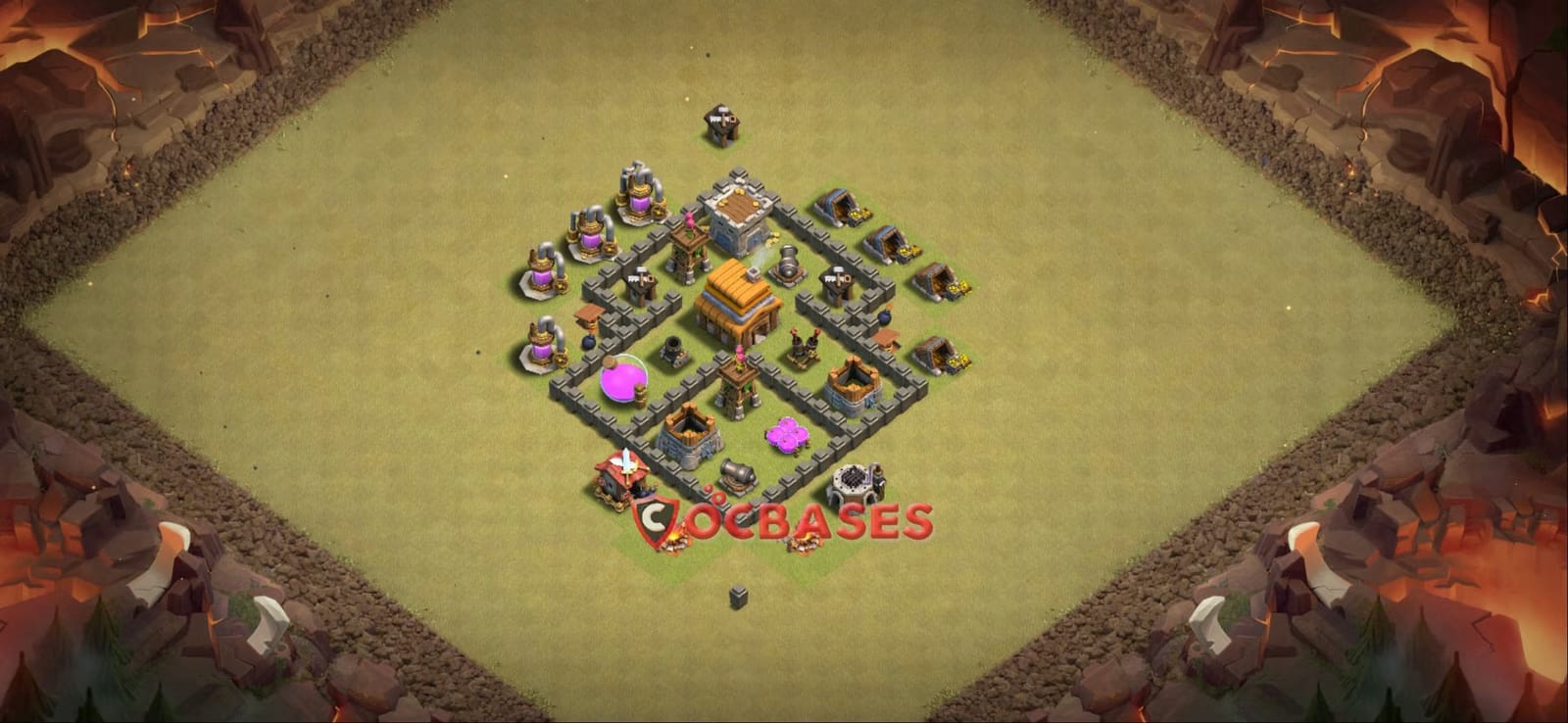 TH4 Cwl Layout 34 - #cwl, #anti 3 stars base layout with copy link for Clash of Clans 2026
