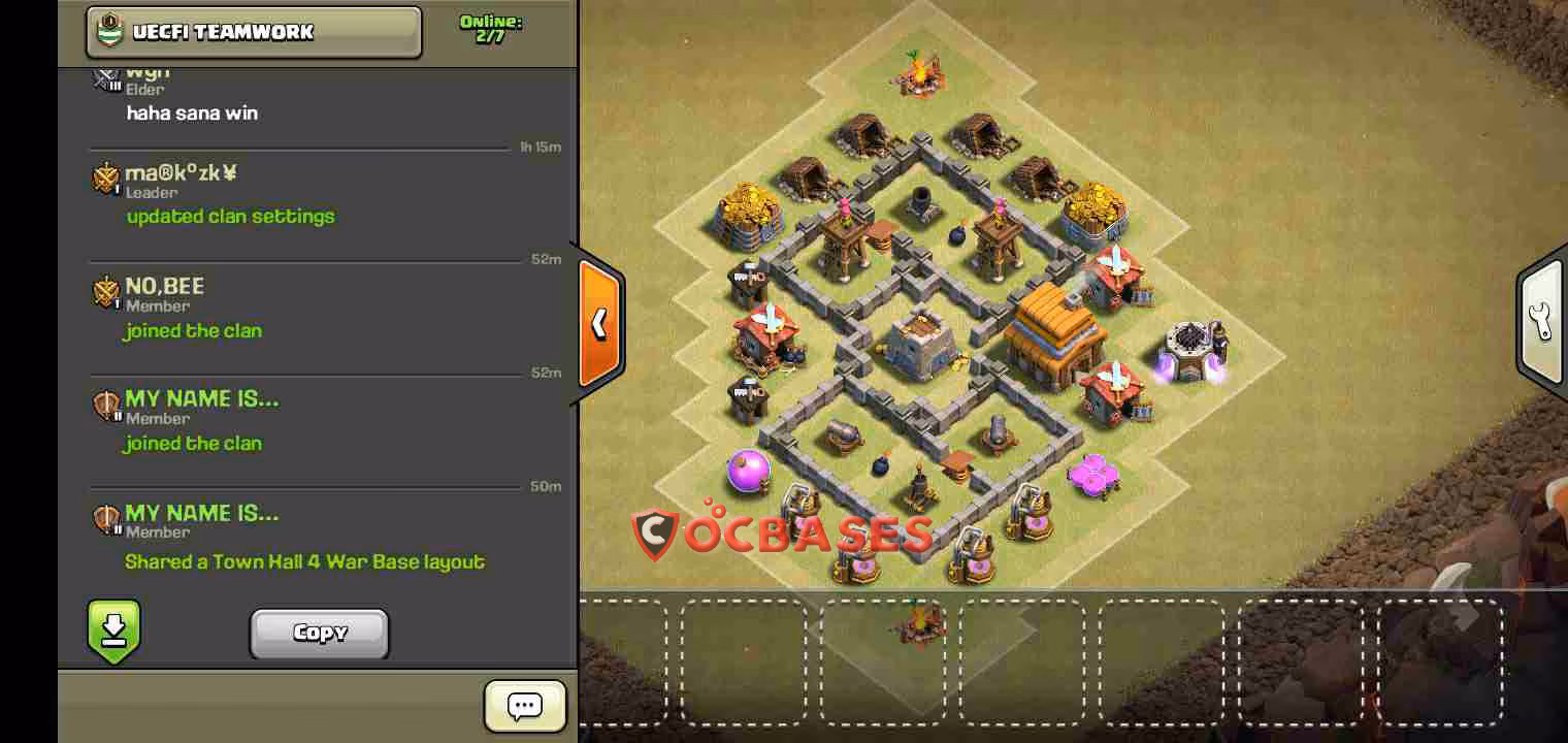 TH4 Hybrid Layout 8 - cwl, #anti air base layout with copy link for Clash of Clans 2026