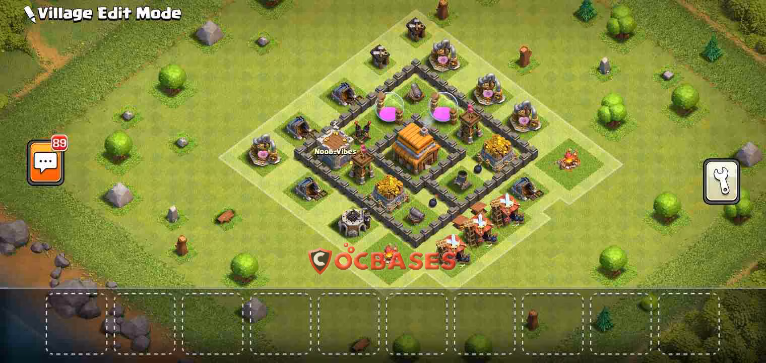 TH4 Hybrid Layout 15 - anti 3 stars, #anti ground base layout with copy link for Clash of Clans 2026