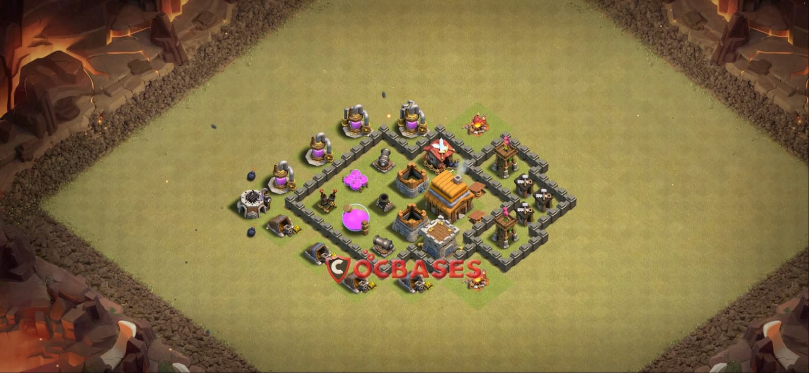 TH4 Hybrid Layout 31 - #cwl, #anti 3 stars base layout with copy link for Clash of Clans 2026