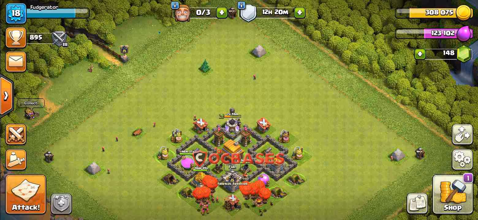 TH4 War Layout 4 - anti 3 stars, #anti air base layout with copy link for Clash of Clans 2026