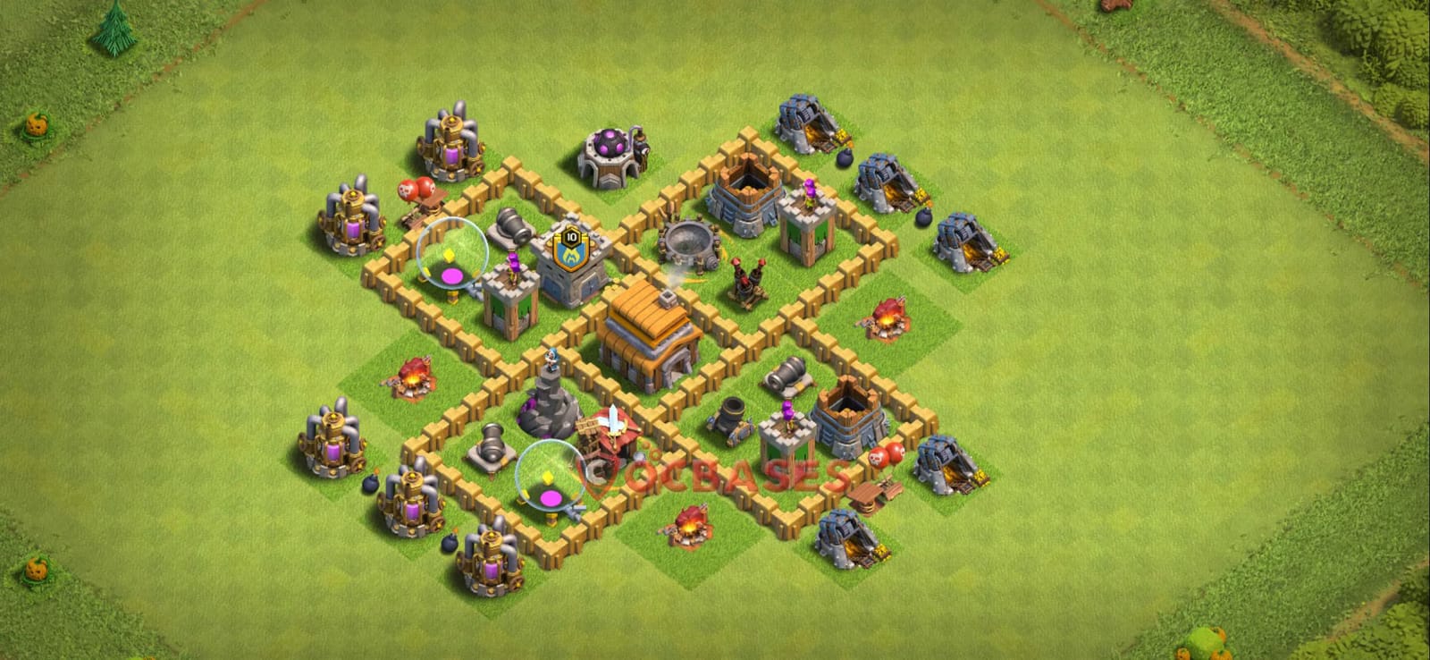 TH5 Farming Layout 18 - hybrid, #compact base layout with copy link for Clash of Clans 2026