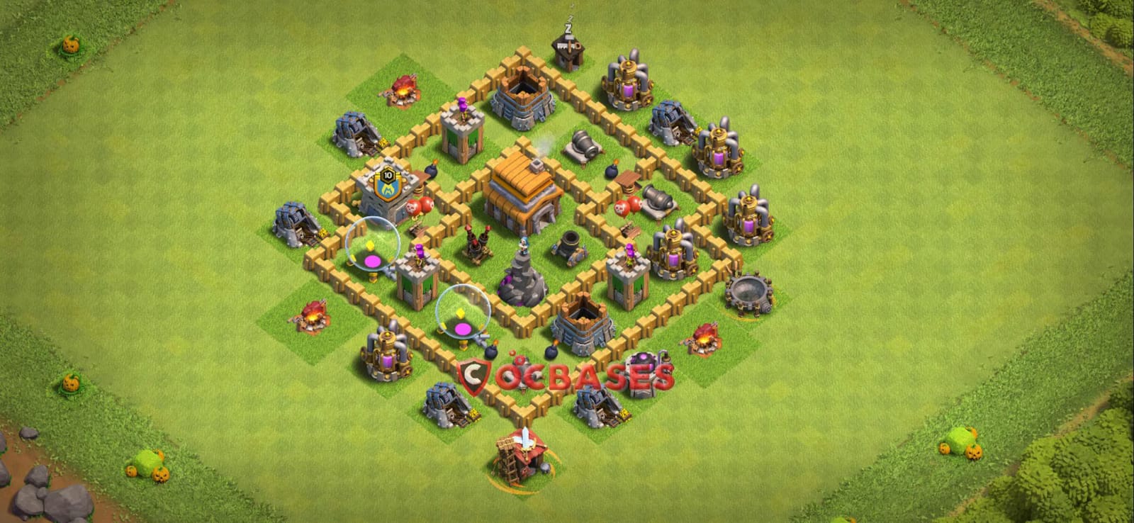 TH5 Farming Layout 24 - hybrid, #compact base layout with copy link for Clash of Clans 2026