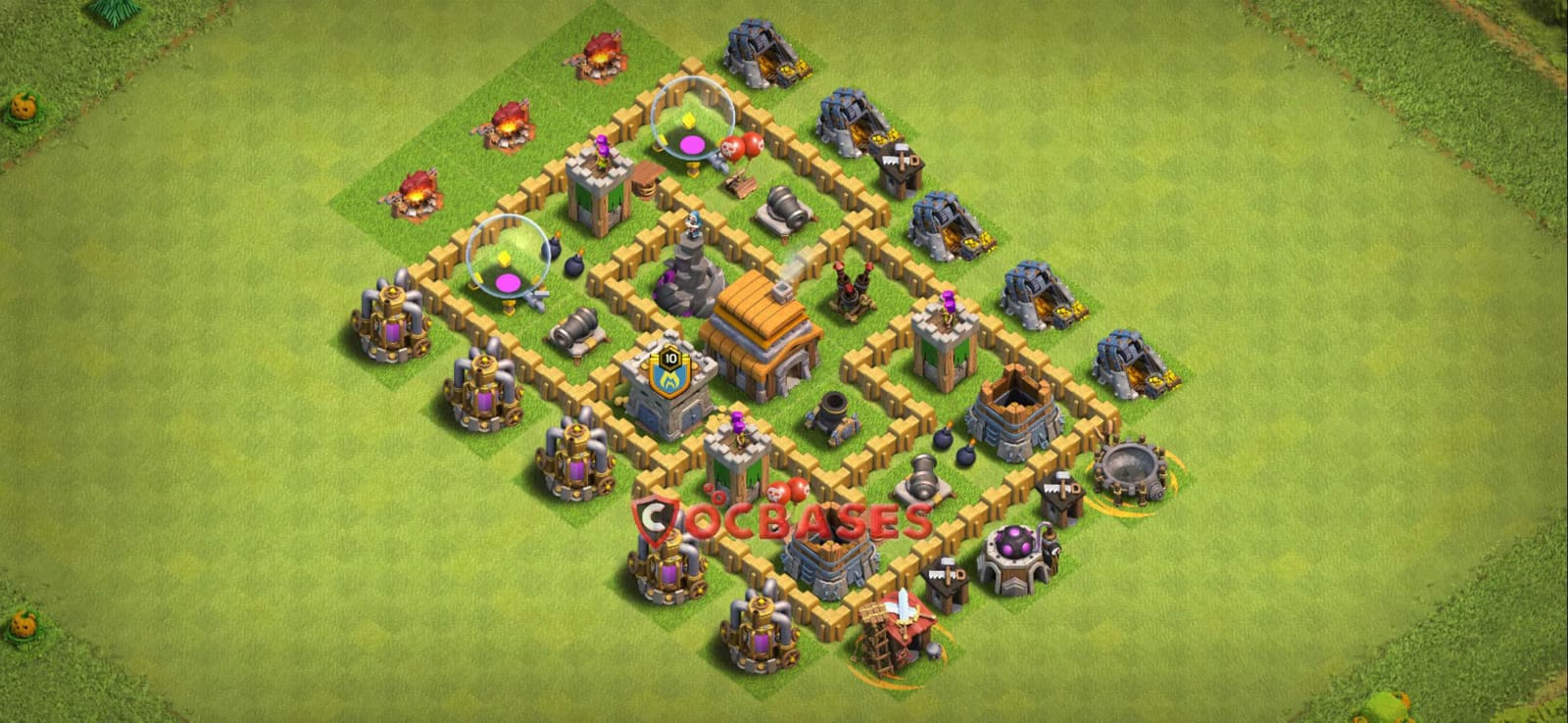 TH5 Farming Layout 26 - hybrid, #anti 2 stars base layout with copy link for Clash of Clans 2026