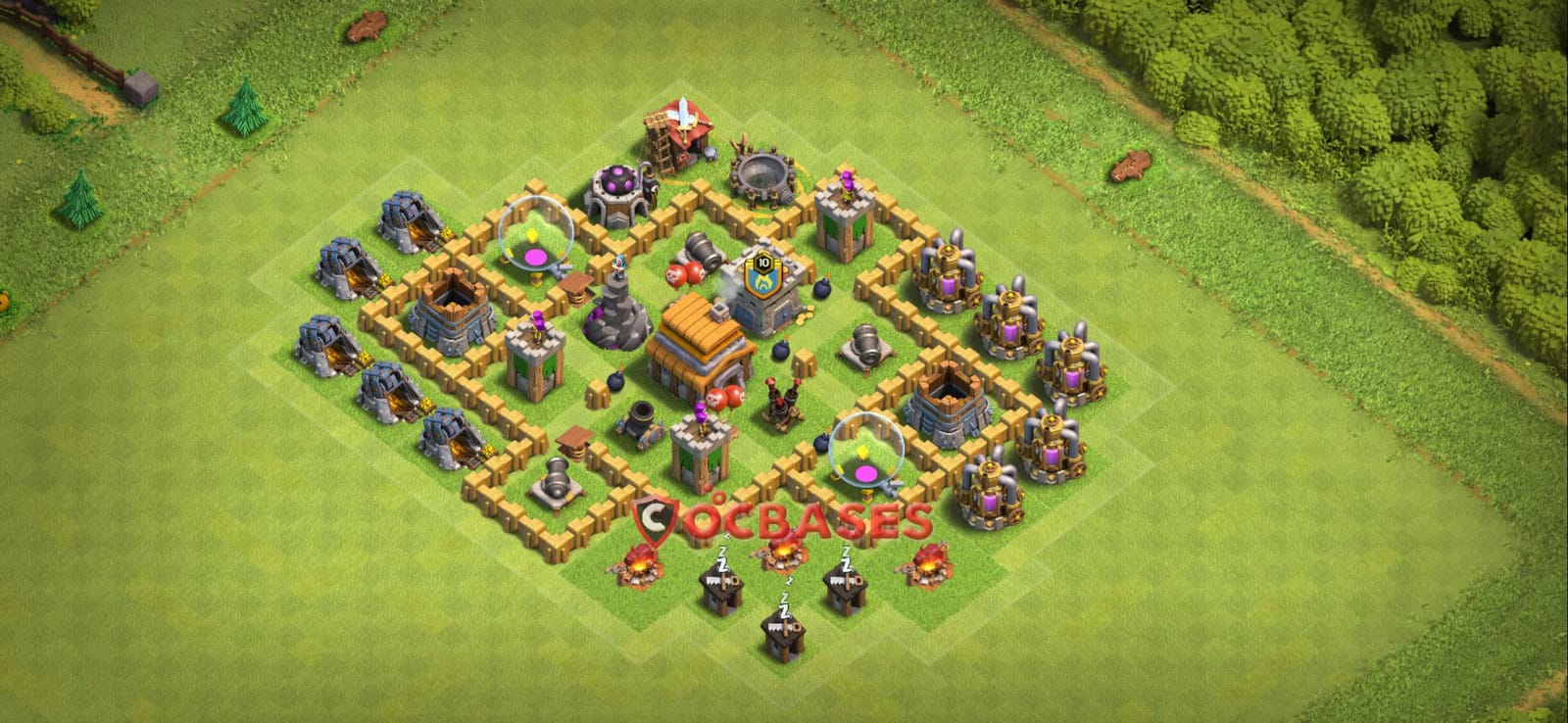 TH5 Farming Layout 28 - hybrid, #anti 3 stars base layout with copy link for Clash of Clans 2026