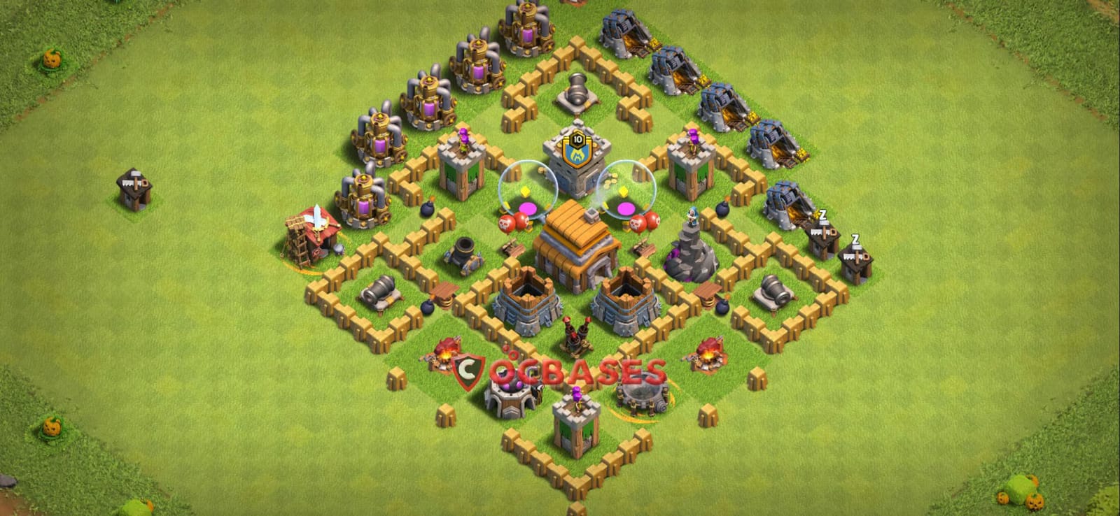 TH5 Farming Layout 35 - hybrid, #compact base layout with copy link for Clash of Clans 2026