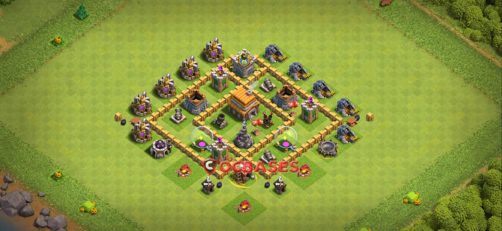 TH5 Farming Layout 36 - hybrid, #compact base layout with copy link for Clash of Clans 2026