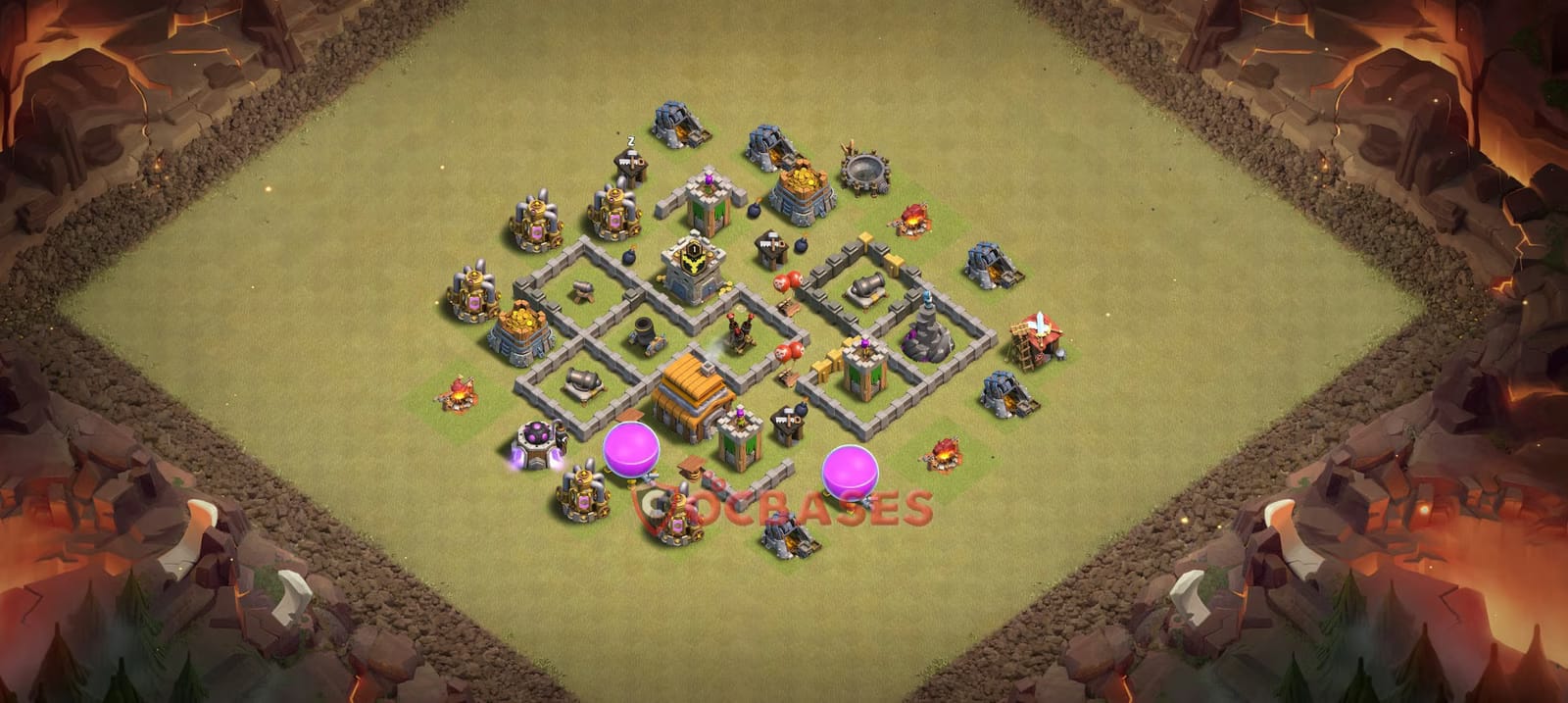 TH5 Trophy Layout 10 - #trophy, #anti 2 stars base layout with copy link for Clash of Clans 2026