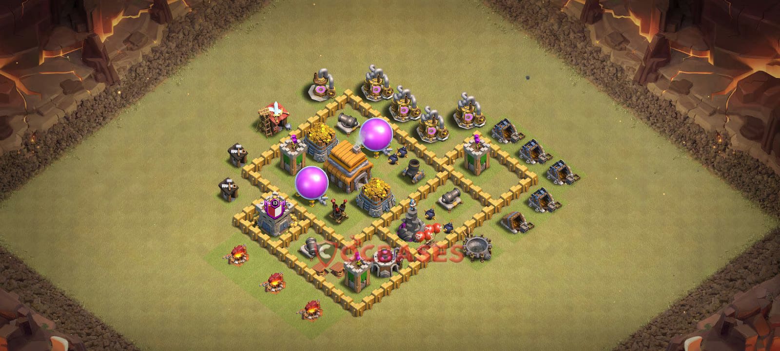 TH5 Trophy Layout 16 - #trophy, #anti 3 stars base layout with copy link for Clash of Clans 2026