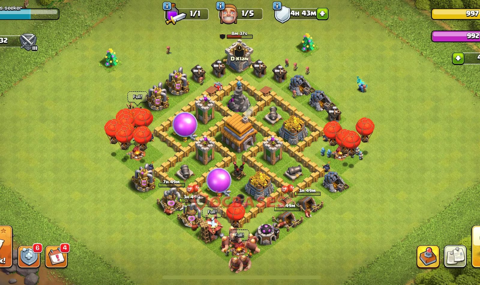 TH5 War Layout 7 -  base layout with copy link for Clash of Clans 2026