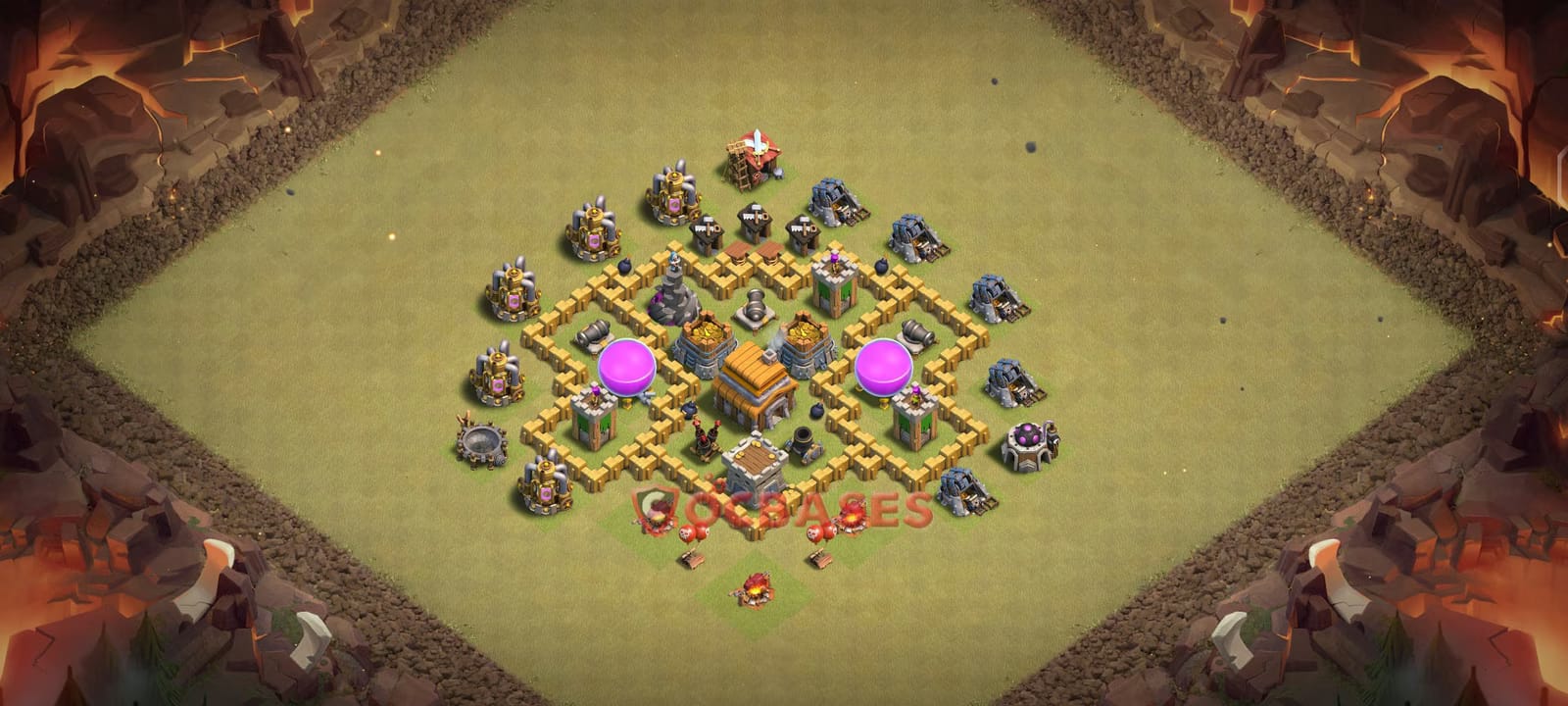 TH5 War Layout 14 -  base layout with copy link for Clash of Clans 2026
