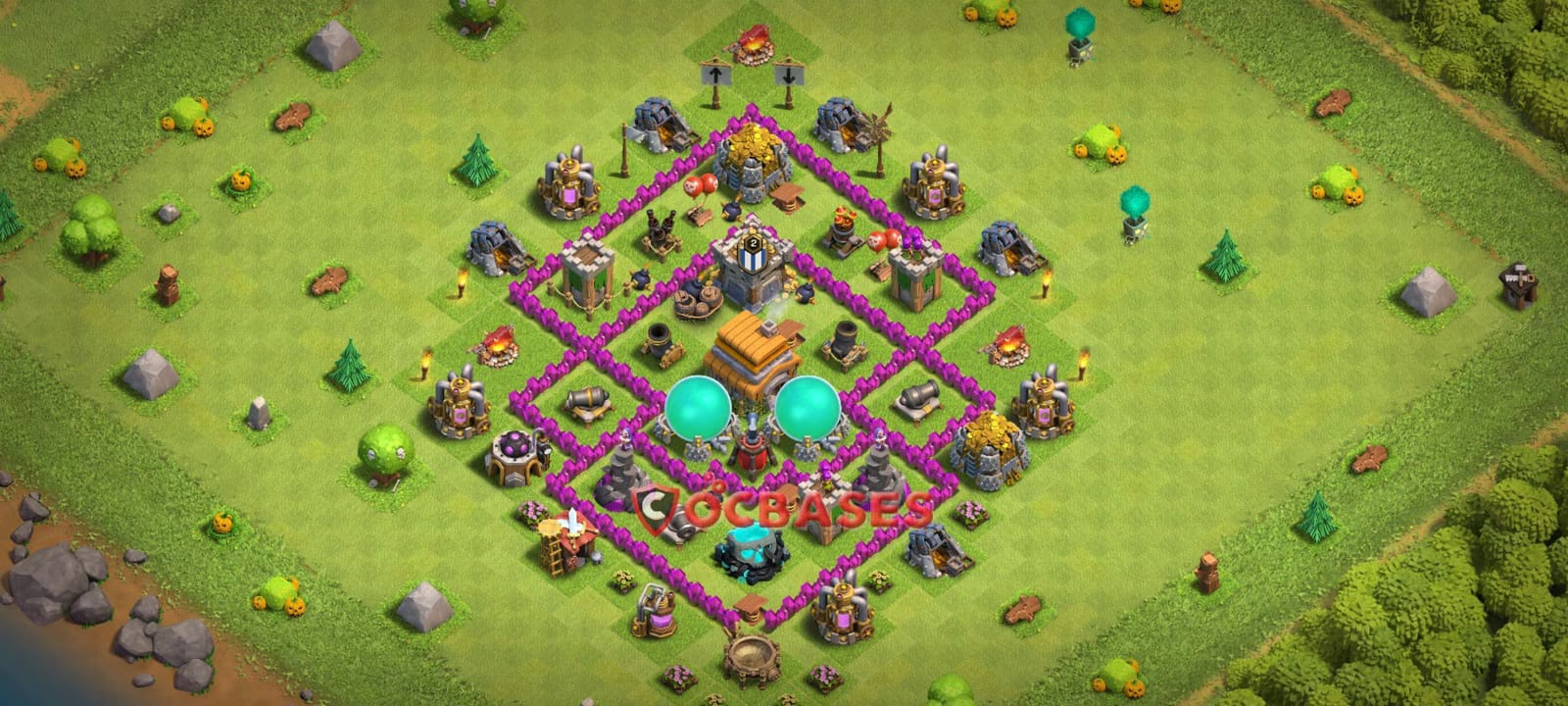 TH6 Anti 3 star Layout 32 - #anti 2 stars, #anti 3 stars base layout with copy link for Clash of Clans 2026