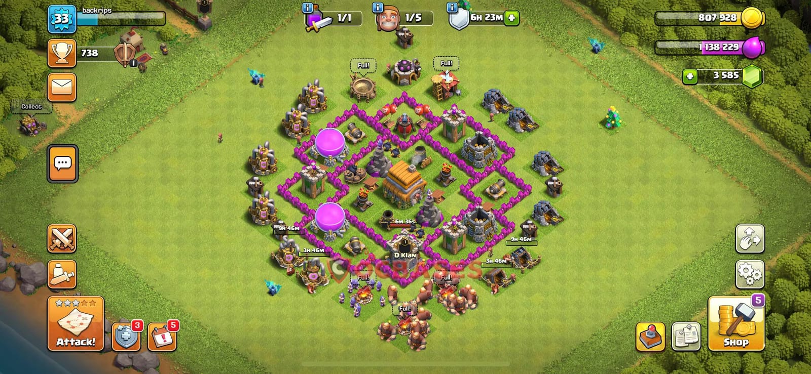 TH6 War Layout 10 -  base layout with copy link
