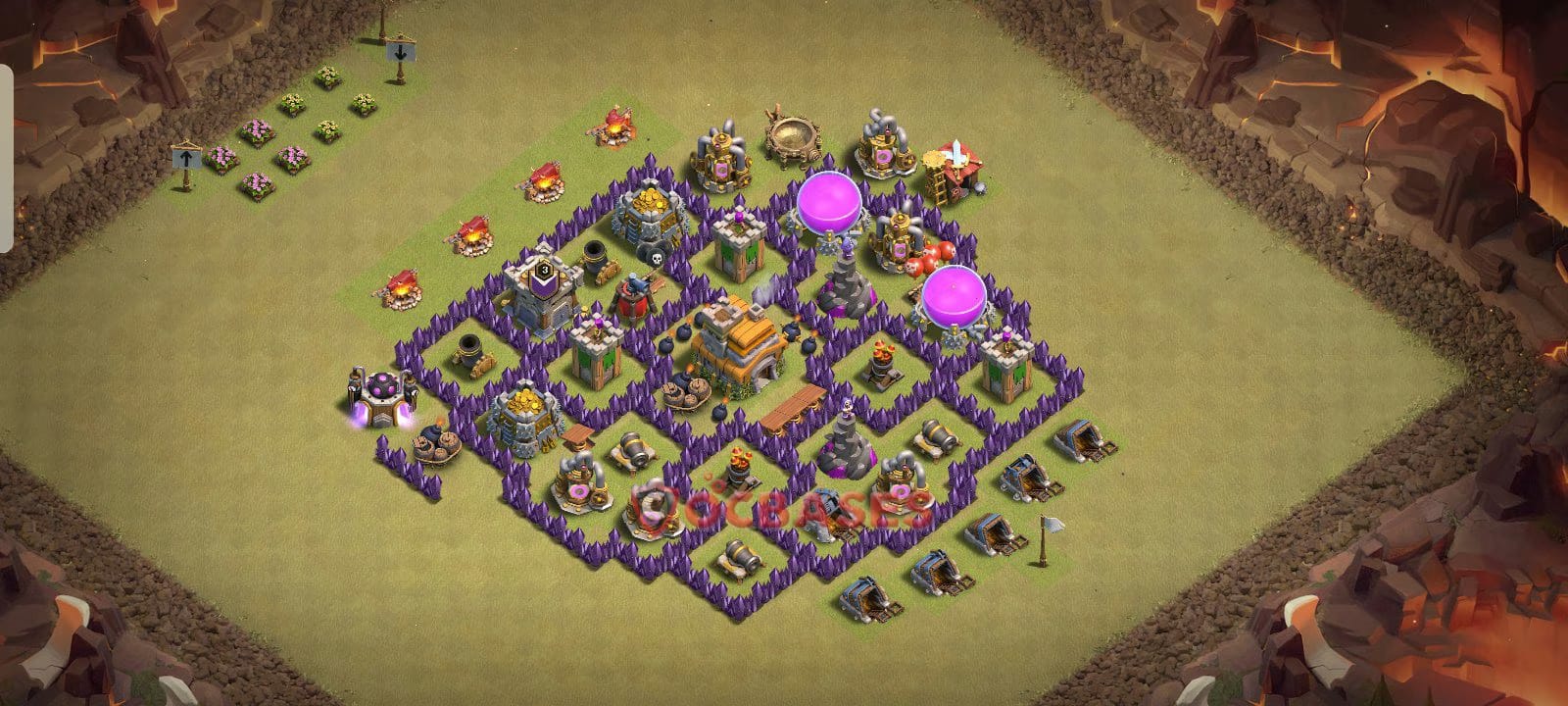 TH7 Trophy Layout 17 - #air defence base layout with copy link for Clash of Clans 2026