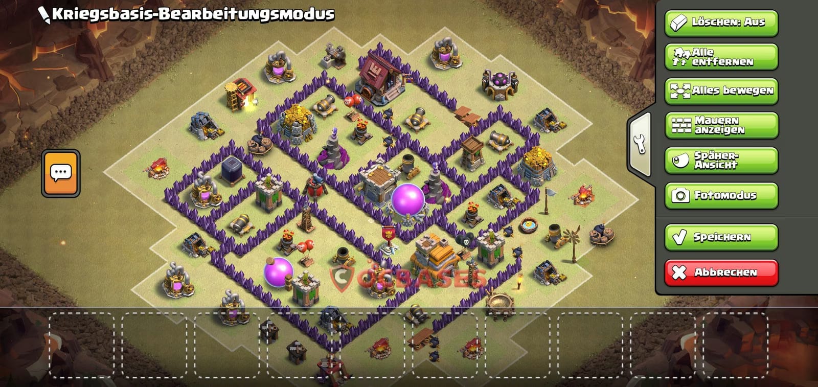 TH7 War Layout 1 -  base layout with copy link for Clash of Clans 2026