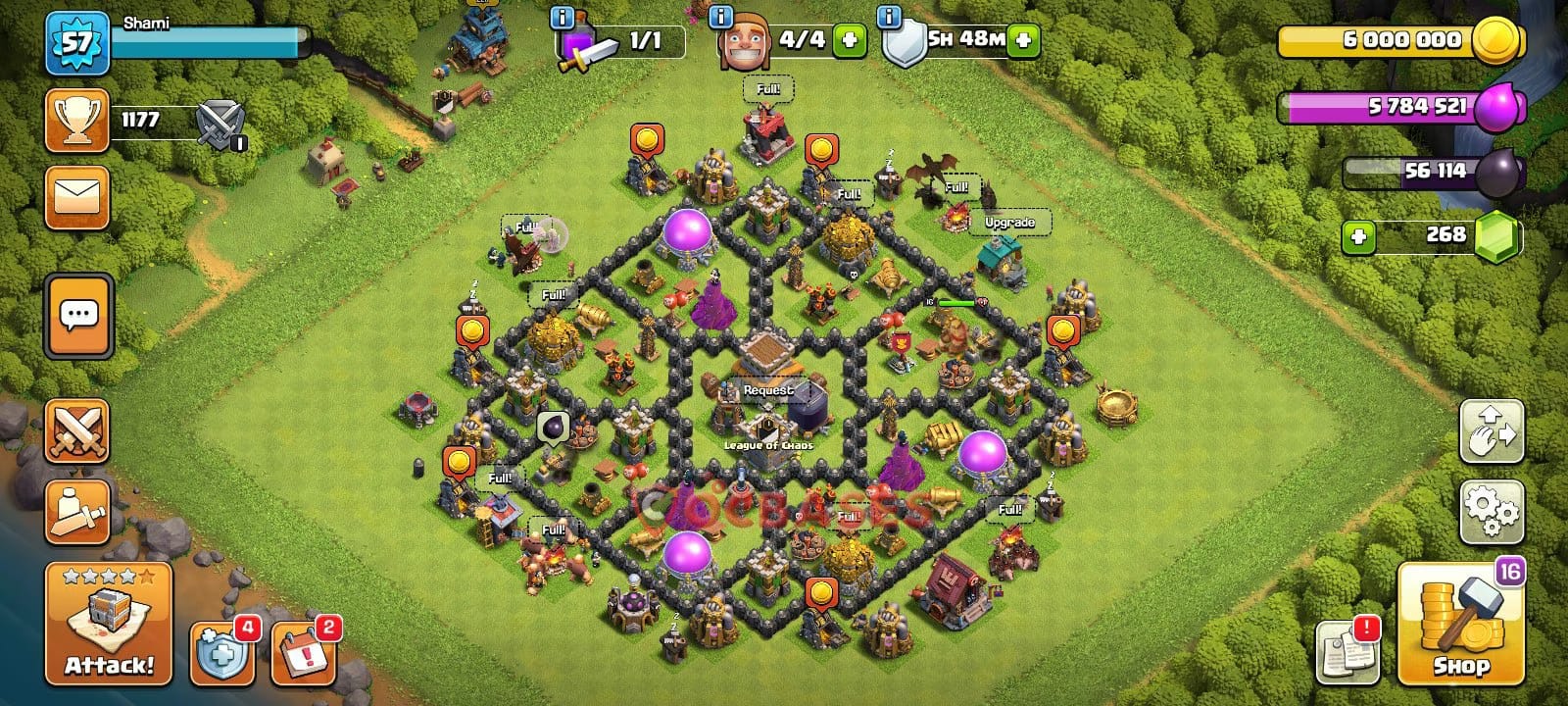 TH8 Anti 3 star Layout 8 - #symmetric, #anti 3 stars base layout with copy link for Clash of Clans 2026