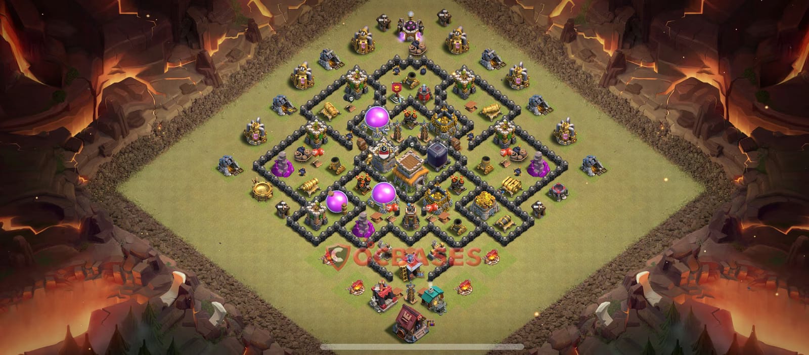 TH8 Trophy Layout 9 - #trophy base layout with copy link for Clash of Clans 2026