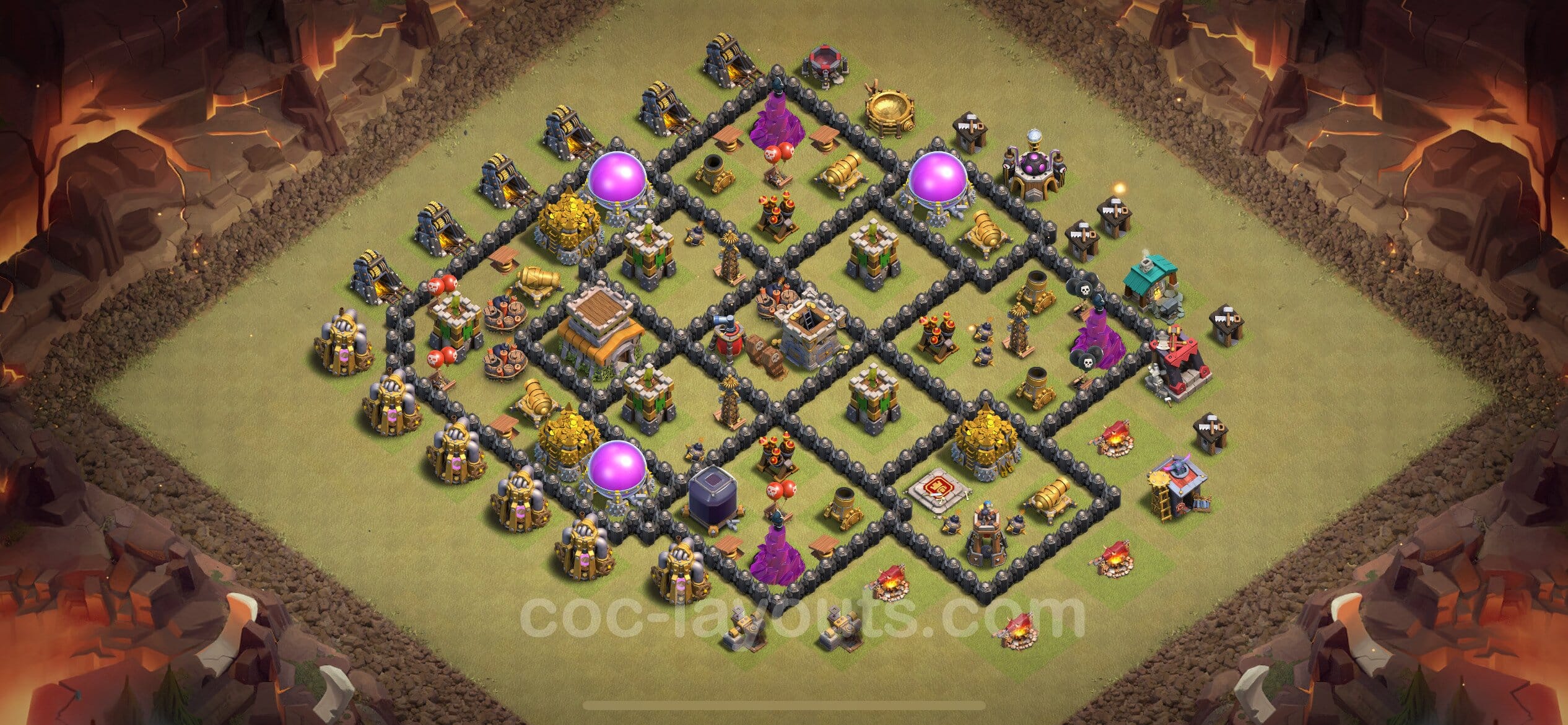 TH8 War Layout 4 -  base layout with copy link