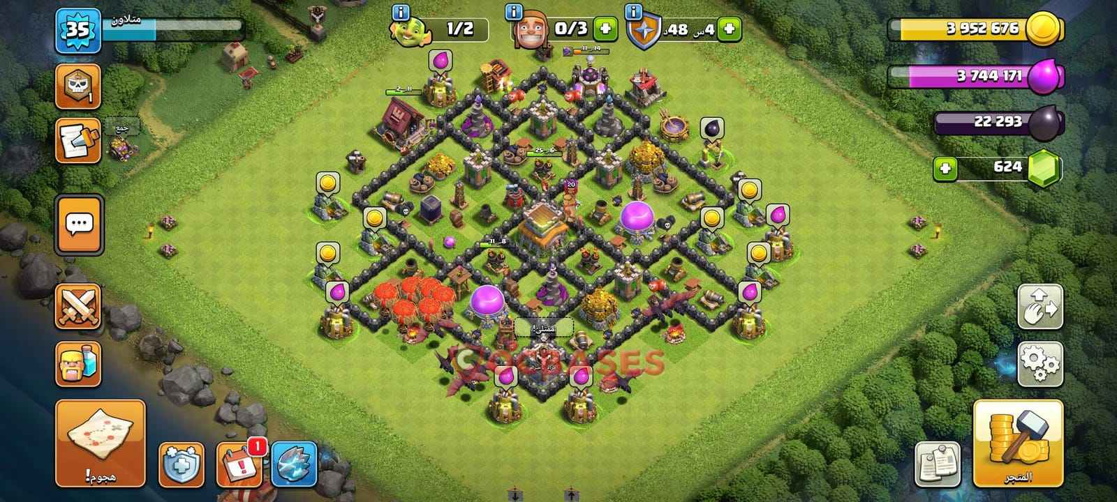 TH8 War Layout 5 - #symmetric, #anti golem base layout with copy link for Clash of Clans 2026