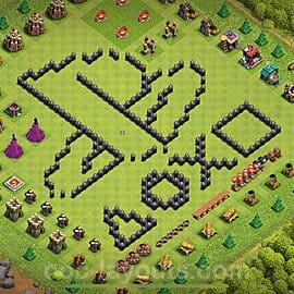TH8 War Layout 6 -  base layout with copy link for Clash of Clans 2026
