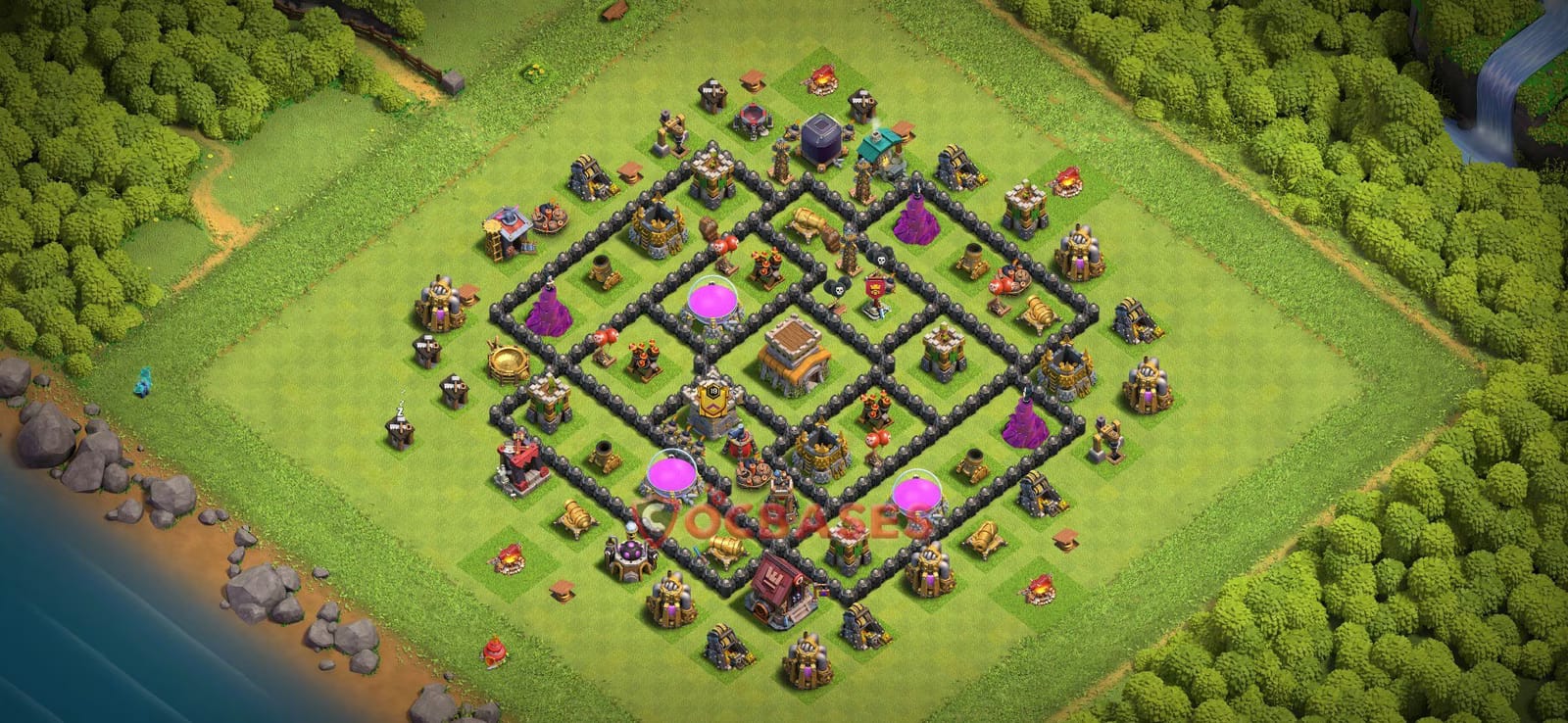 TH8 War Layout 18 -  base layout with copy link