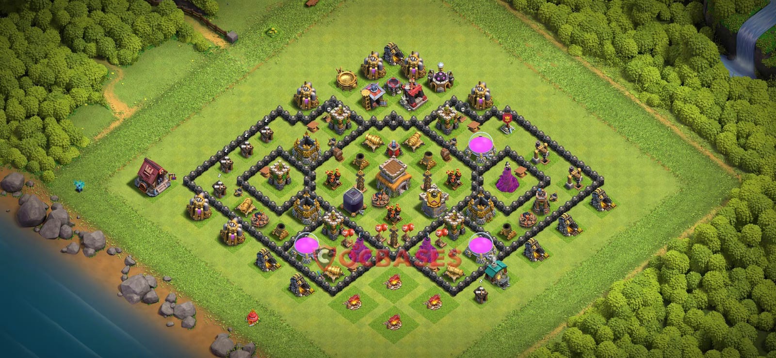 TH8 War Layout 30 -  base layout with copy link