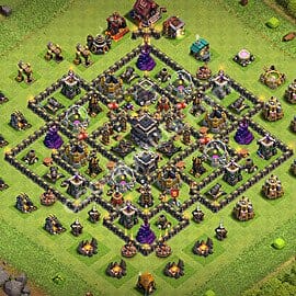 TH9 Farming Layout 21 -  base layout with copy link for Clash of Clans 2026