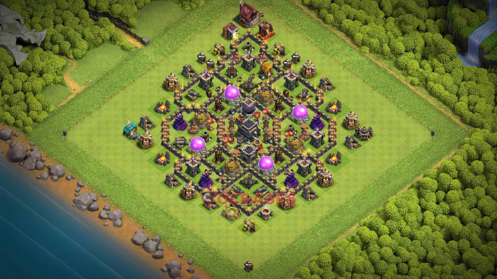 TH9 Farming Layout 23 - farming, war base layout with copy link for Clash of Clans 2026