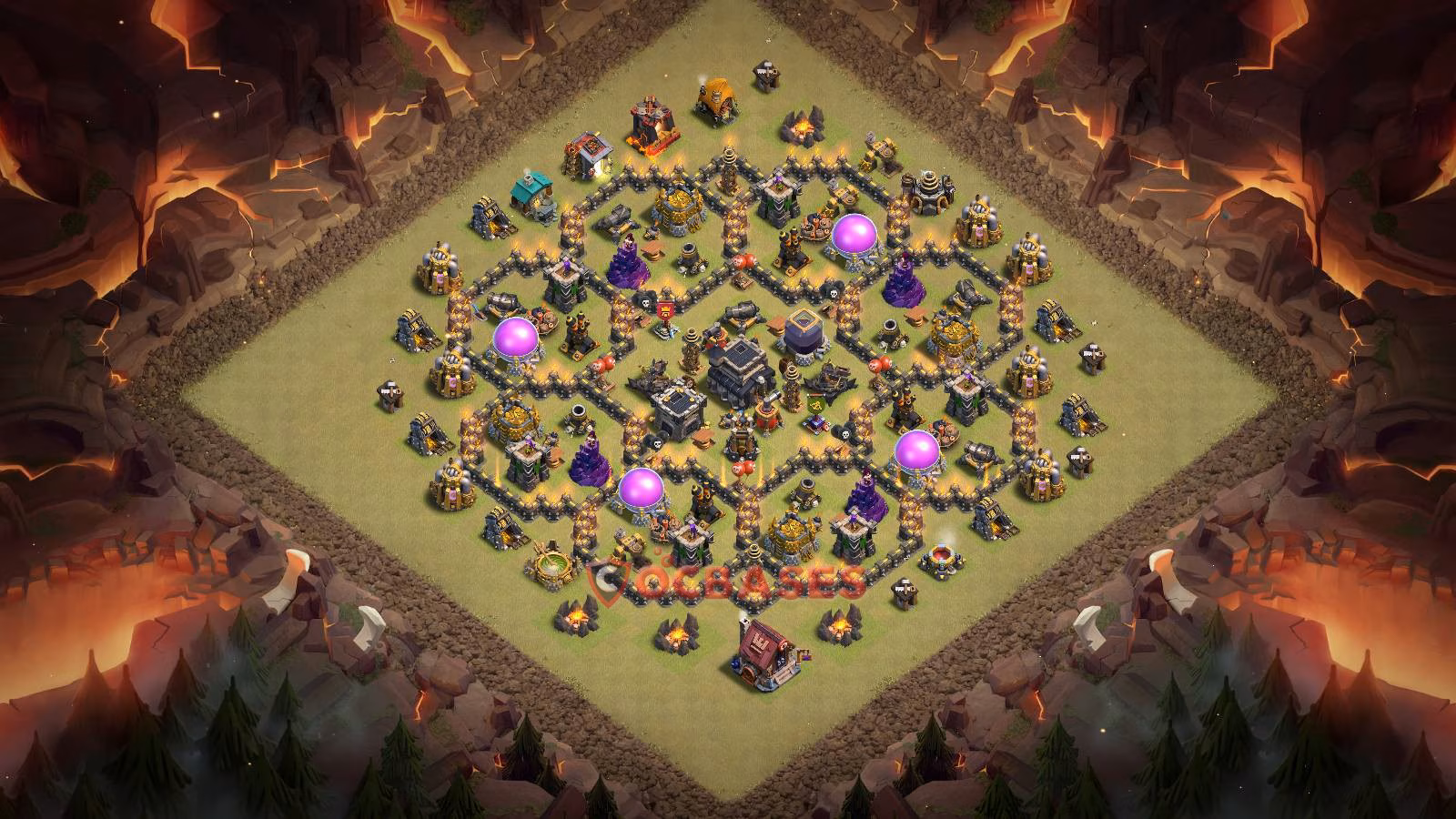 TH9 War Layout 9 - ring base layout with copy link for Clash of Clans 2026