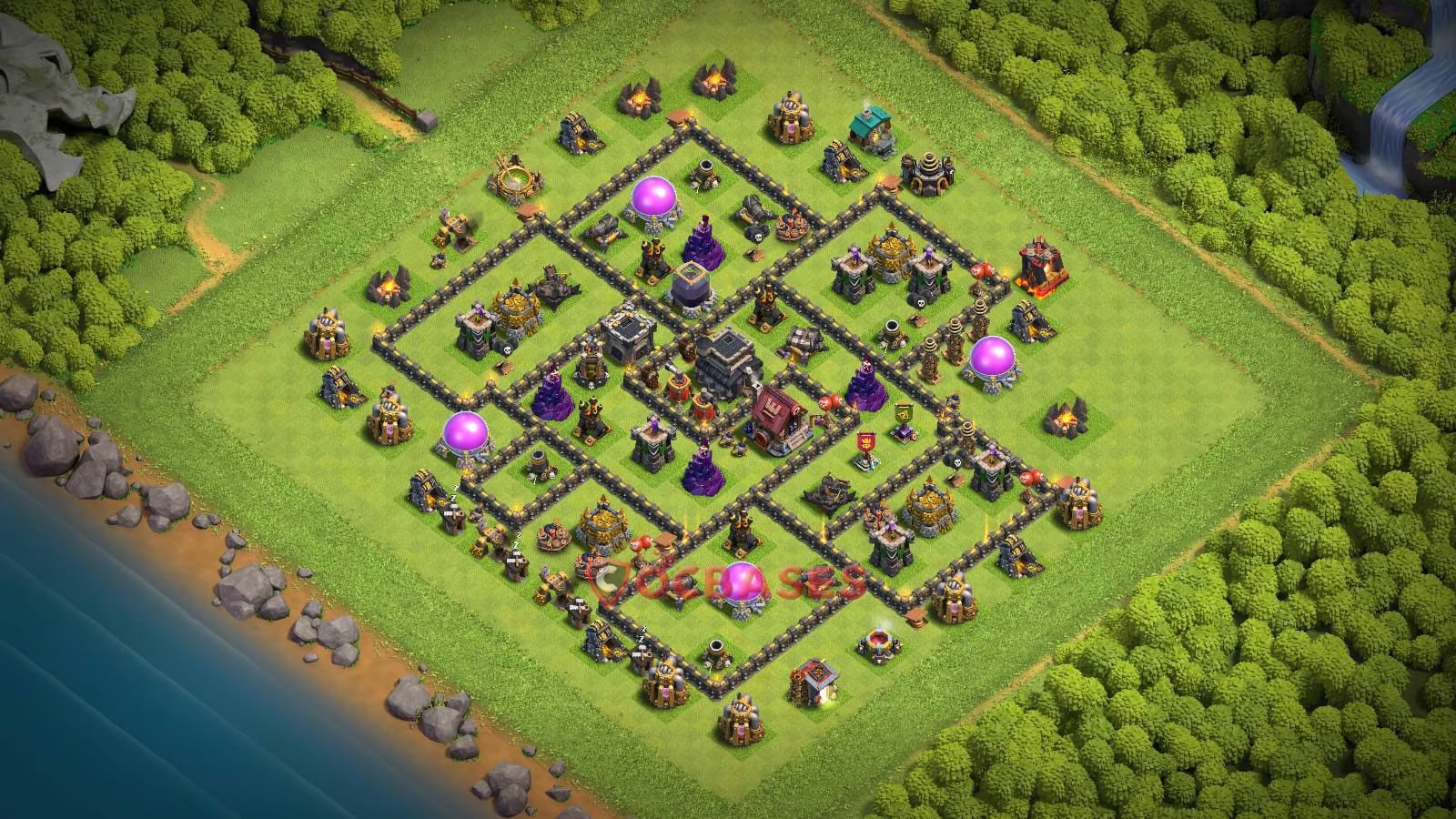 TH9 War Layout 15 -  base layout with copy link for Clash of Clans 2026