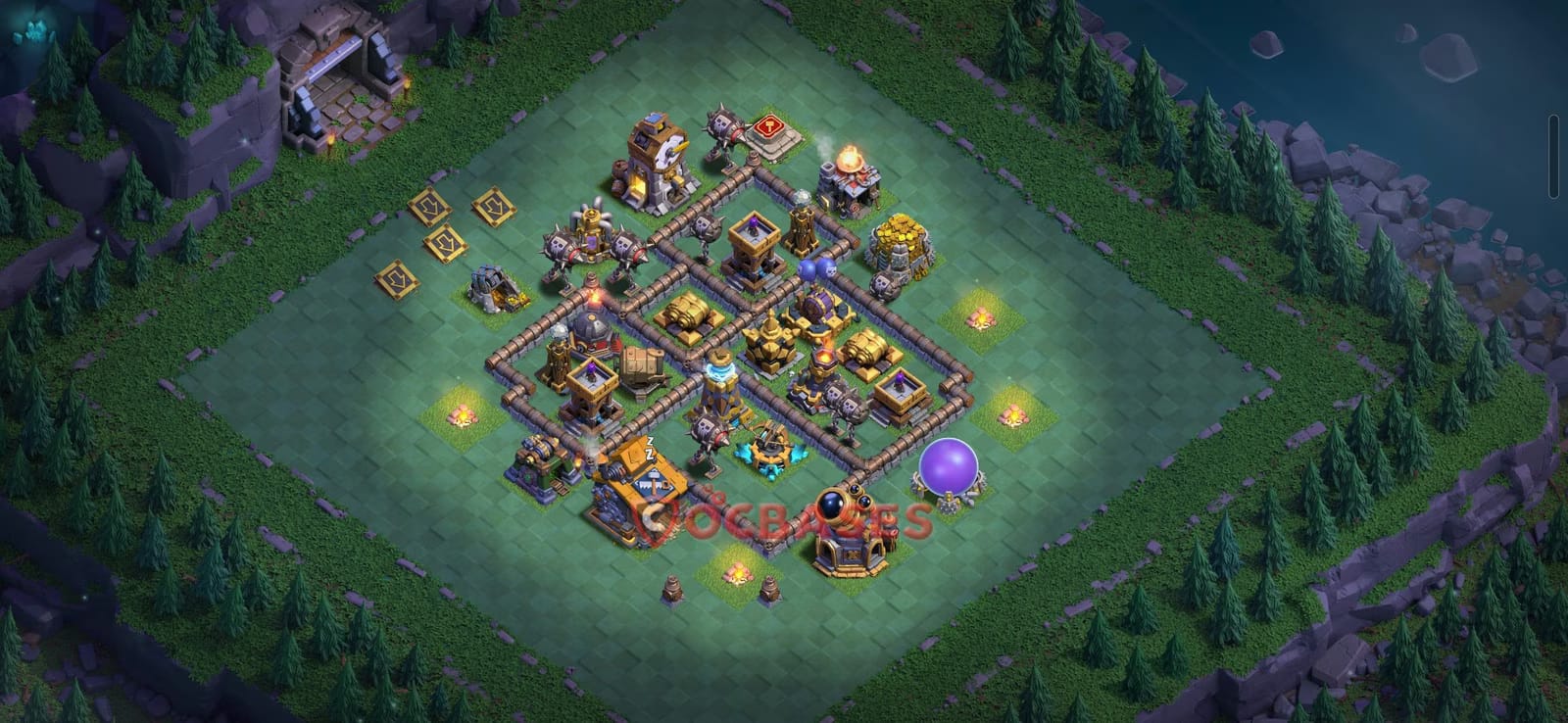 BH10 Hybrid Layout 13 - #hybrid, #anti 3 stars base layout with copy link for Clash of Clans 2026