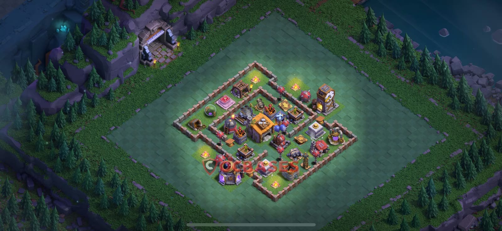 BH6 Anti 3 star Layout 5 - compact, anti ground base layout with copy link for Clash of Clans 2026