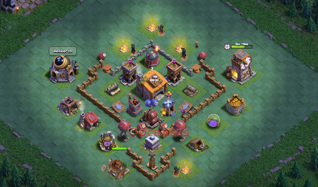 BH6 Anti 3 star Layout 12 - anti 2 stars, anti 3 stars base layout with copy link for Clash of Clans 2026