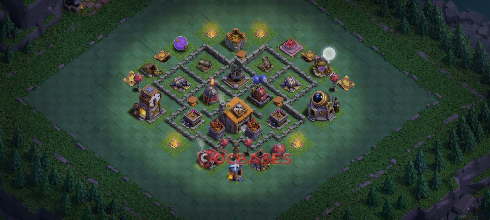 BH6 Hybrid Layout 11 - hybrid, #anti ground base layout with copy link for Clash of Clans 2026