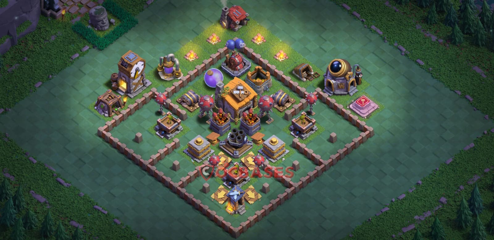 BH6 War Layout 19 - base layout with copy link for Clash of Clans 2026