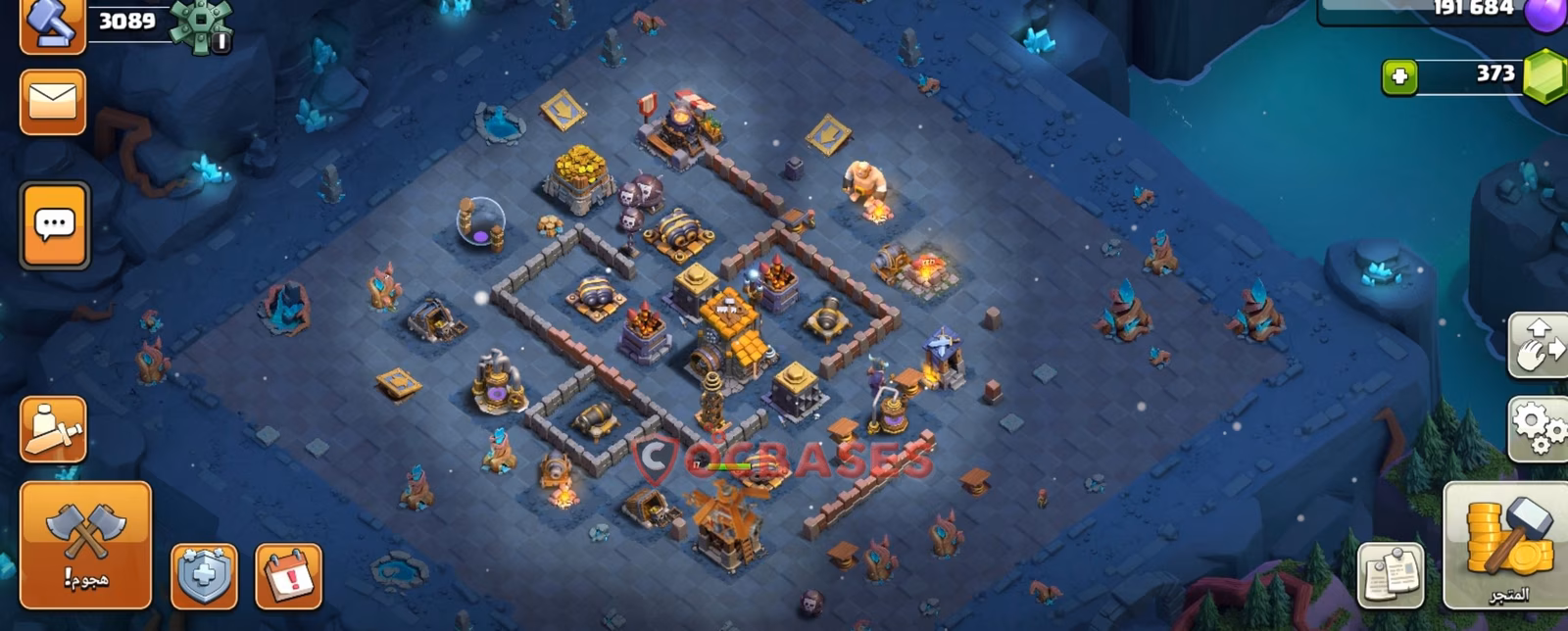 BH8 War Layout 1 - #asymmetric base layout with copy link for Clash of Clans 2026