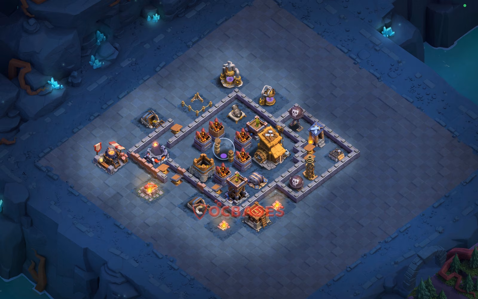 BH9 Anti 2 star Layout 7 - #symmetric, #anti 2 stars base layout with copy link for Clash of Clans 2026