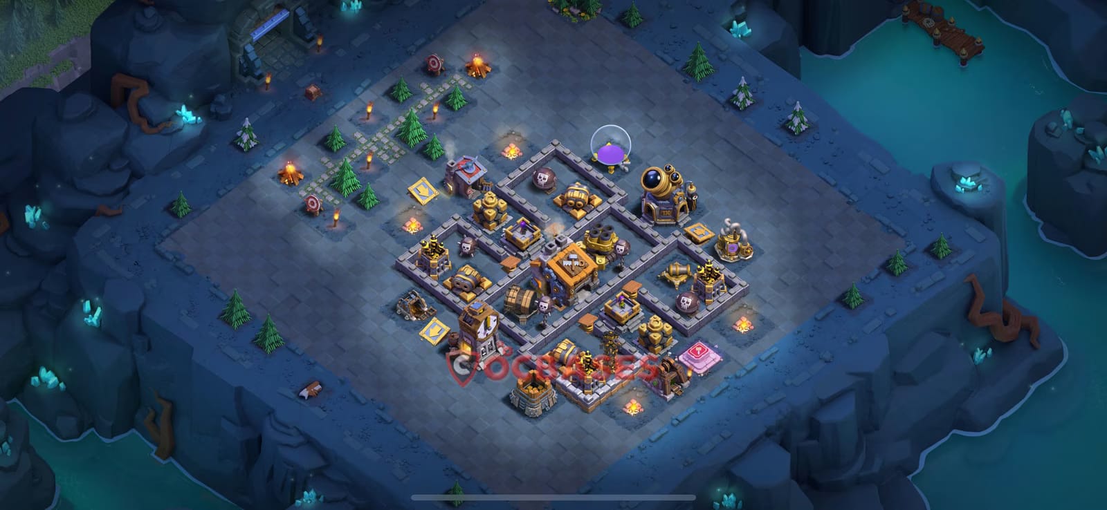 BH9 Anti 3 star Layout 5 - anti 3 stars, anti air base layout with copy link for Clash of Clans 2026